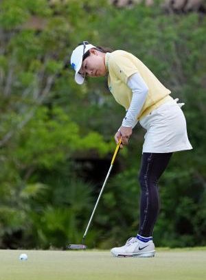 米女子ゴルフ、勝みなみ３位浮上　メキシコでの第３ラウンド