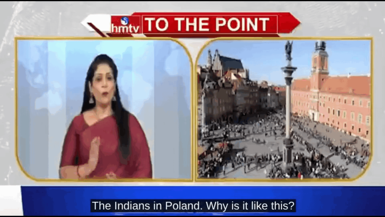 インドのテレビ局がポーランドに移住するインド人について報道した