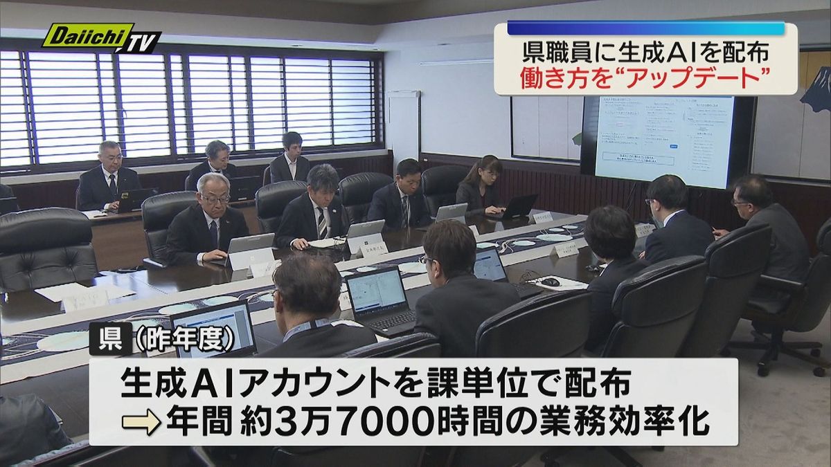 静岡県職員の働き方 生成ＡＩでアップデート 年間4万時間の業務効率化を目指す（静岡）