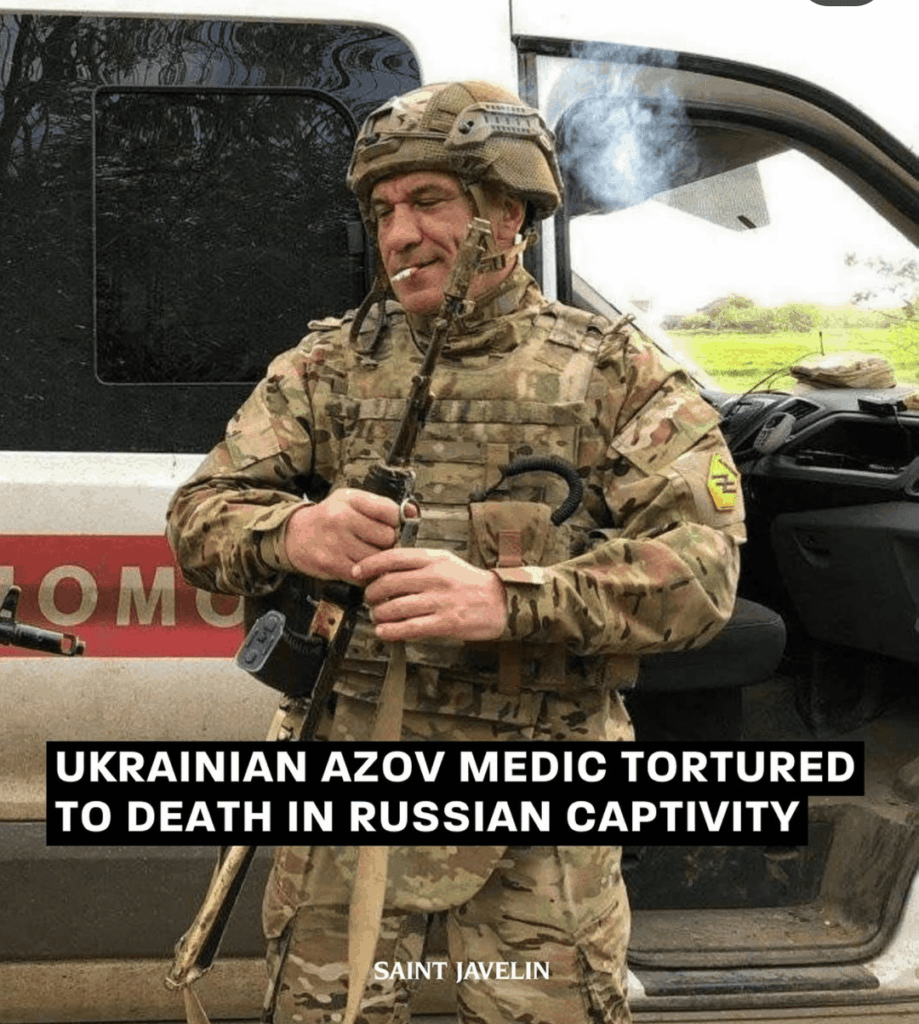 ウクライナ人アゾフ人衛生兵がロシア拘束で拷問死。