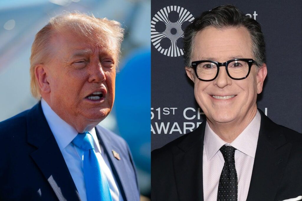 トランプ大統領、最終レイトショー放送前にスティーブン・コルベア氏に警告