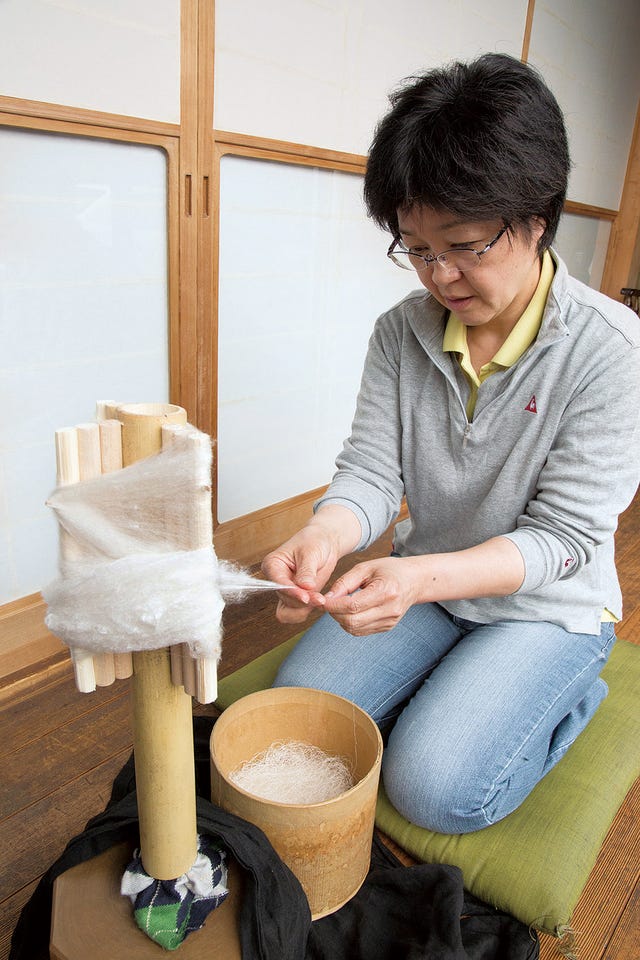 本場結城紬の糸作り