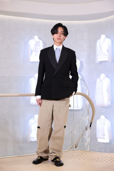 「ハウス オブ ディオール 心斎橋」のオープンイベントに登場した永瀬廉（King＆Prrice）（5月18日／大阪市中央区）