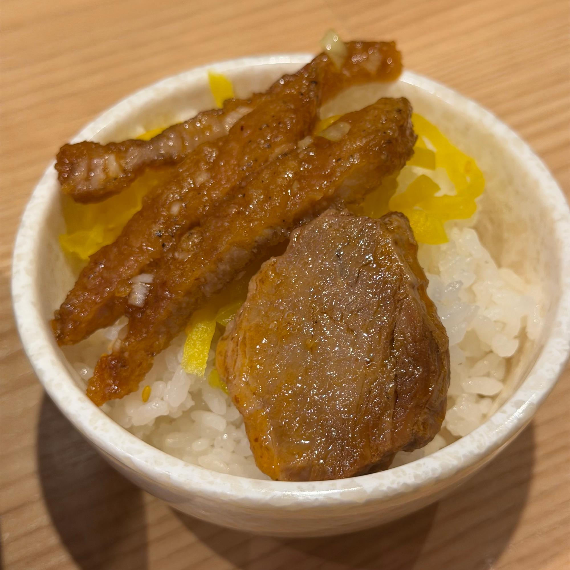 ここで、サービスのライスが大活躍。