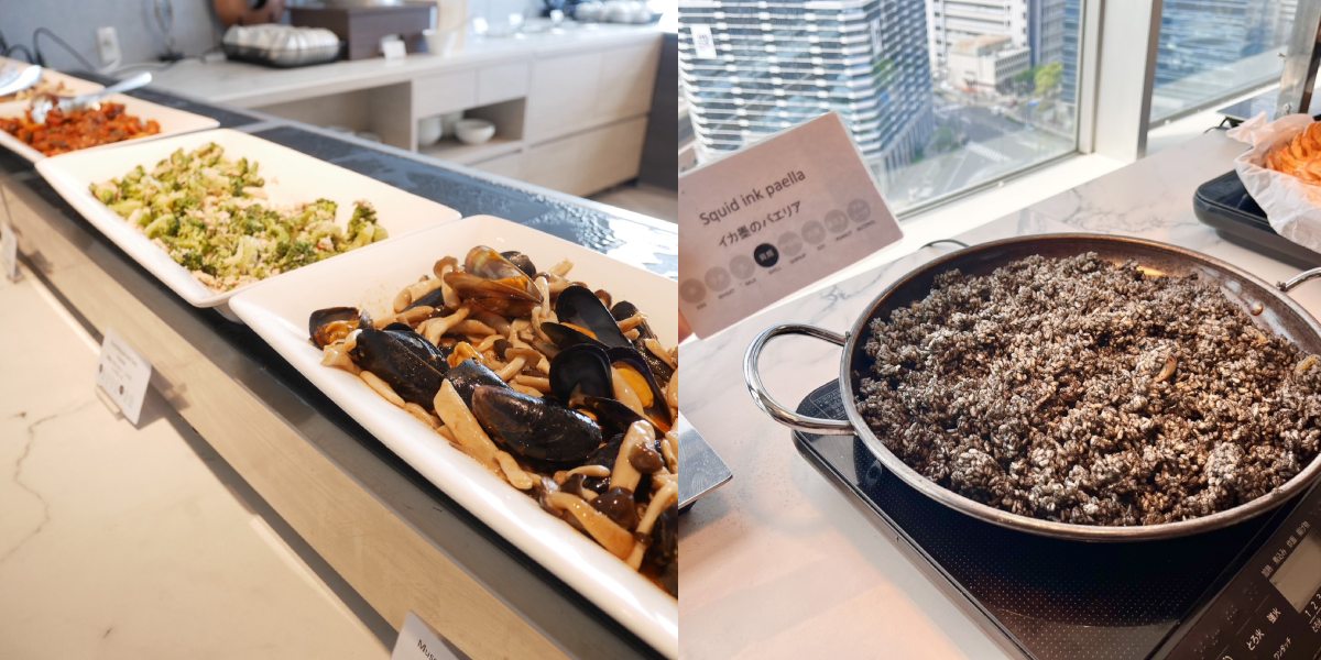 スパニッシュイタリアンということでパエリアなどこだわりの料理が並びます。