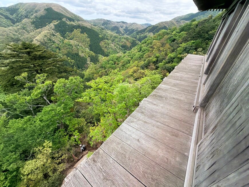 三徳山三佛寺の上からの景色