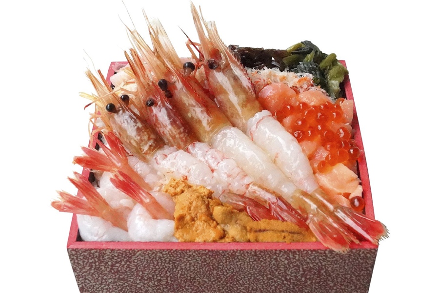「蔵」の海老三種味比べ弁当（2970円、各日限定50個）