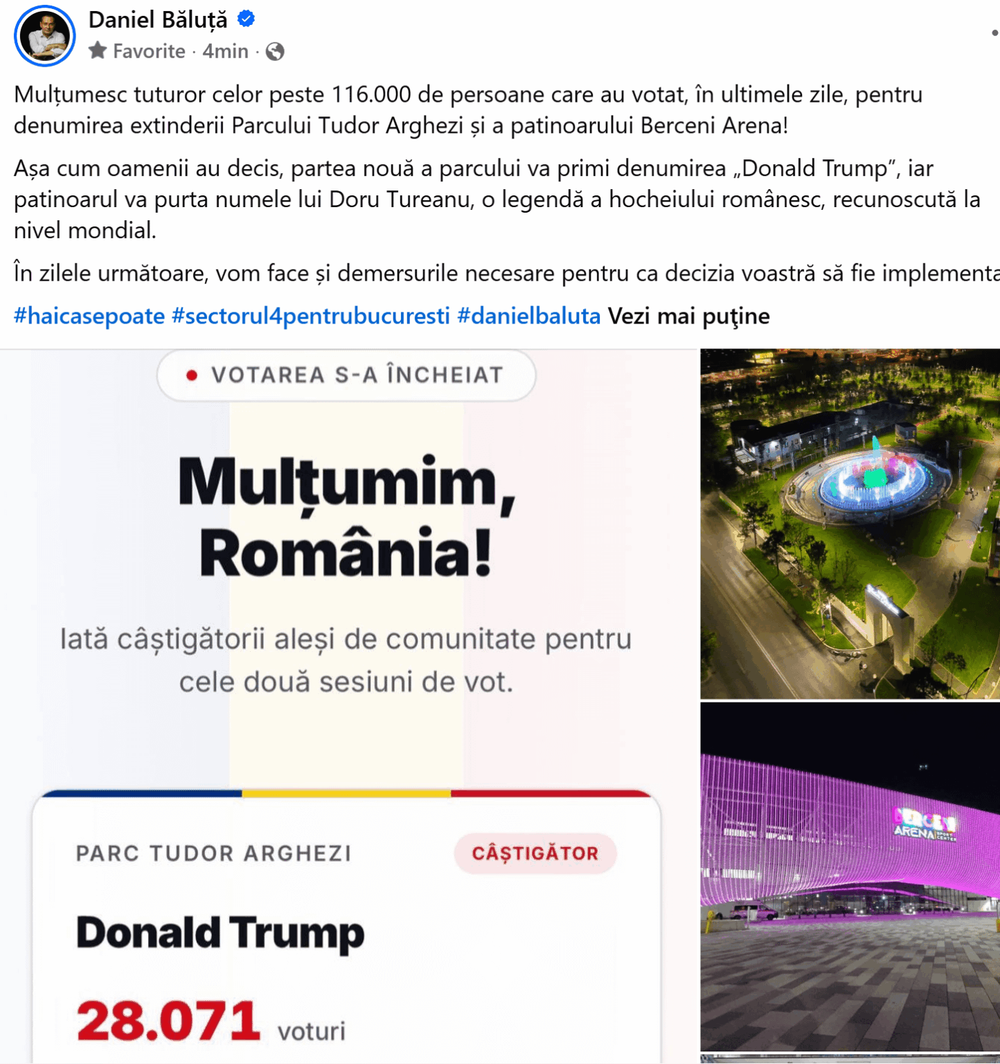 ダニエル・バルシ氏、オンライン投票後、第4区の公園に「ドナルド・トランプ」と命名