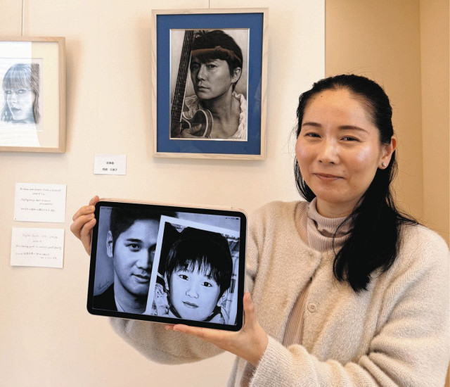 米国で鉛筆画 翔タイム 富山の岡崎さん 大谷選手描き出品 「年齢、経験関係なく楽しさ伝えたい」