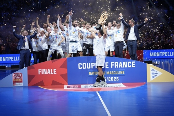 写真2025-2026男子ハンドボールフランスカップ優勝を果たしたモンペリエ、写真出典=モンペリエ
