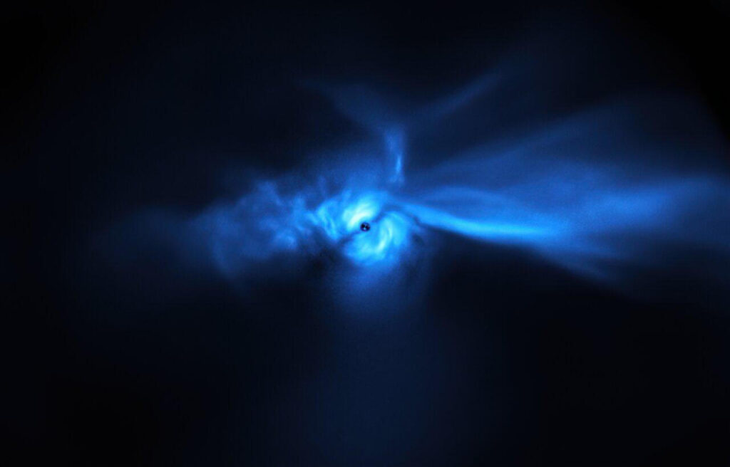 惑星の材料が流れ込んでいる 「ぎょしゃ座SU星」を取り巻く原始惑星系円盤 惑星の材料が流れ込んでいる 「ぎょしゃ座SU星」を取り巻く原始惑星系円盤