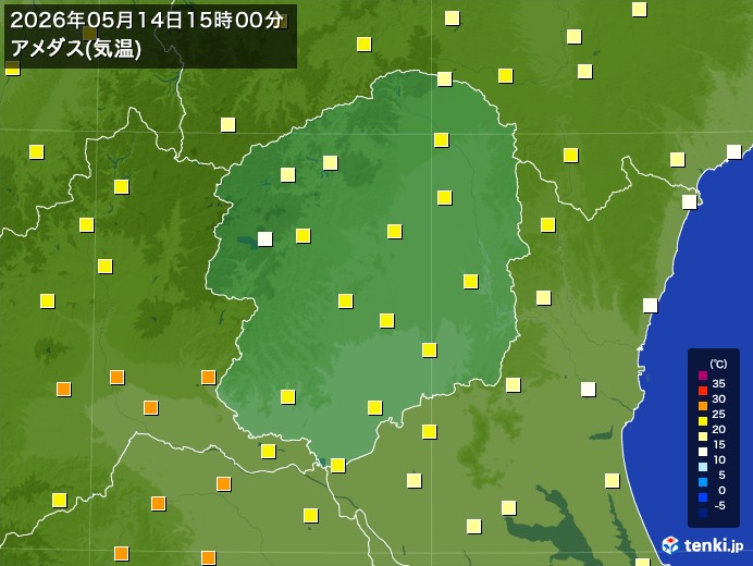 栃木県の過去のアメダス実況(2026年05月14日)(気温) – 日本気象協会 tenki.jp 栃木県の過去のアメダス実況(2026年05月14日)(気温) - 日本気象協会 tenki.jp