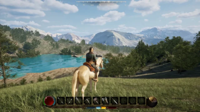 『Nomad: Steppeborn Saga』の広大なフィールド探索画面
