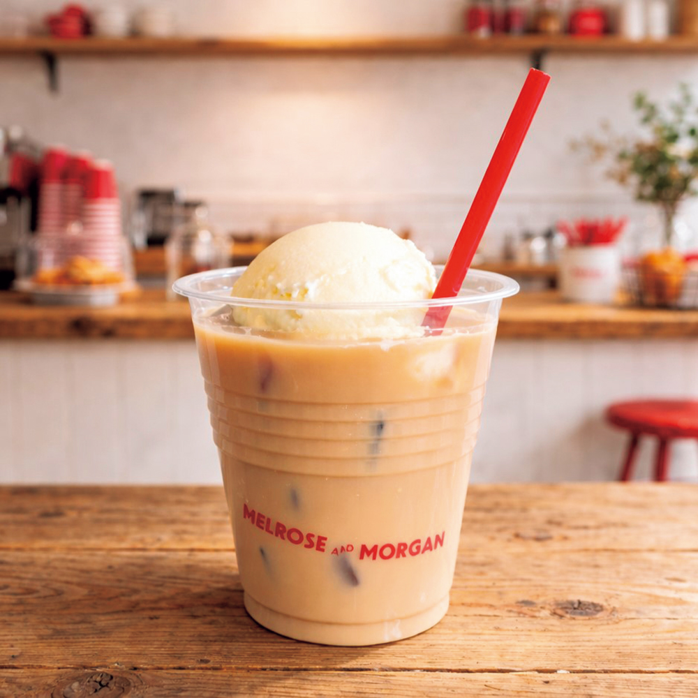 ＜MELROSE　AND　MORGAN＞　　ミルクティーフロート(1杯)735円