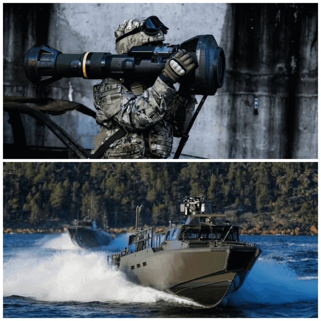 フランス、スウェーデンのサーブのCB90戦闘艇とサーブのNLAW（次世代軽対戦車兵器）を発注