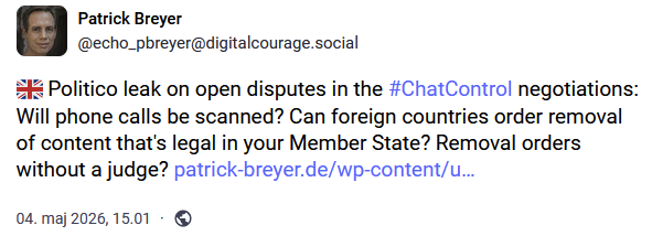 チャット制御はまだ完成していません。可能であれば EU 議会担当者に電話または電子メールを送信してください。