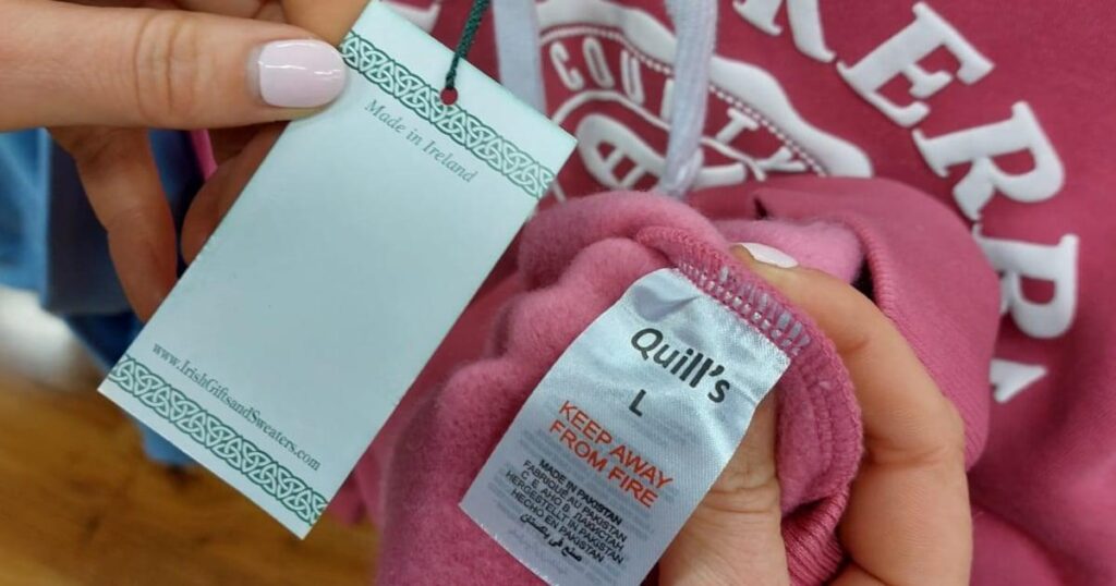 ケリーの小売店、パキスタン製のジャンパーに「アイルランド製」のラベルを貼付
