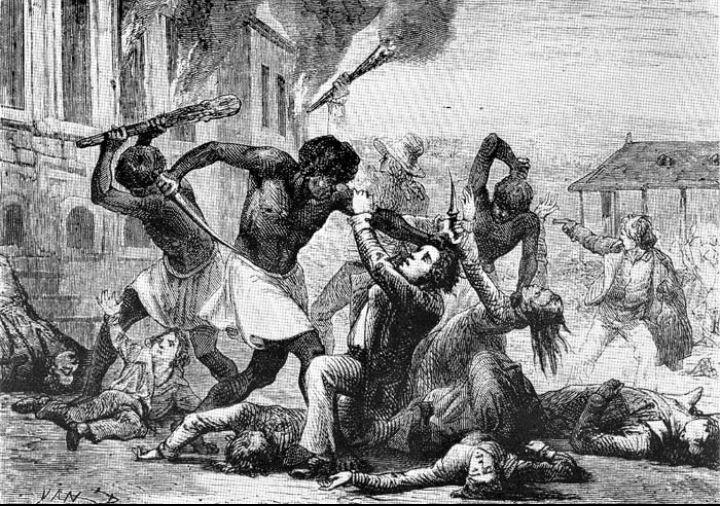 1804年2月、ハイチ皇帝ジャン・ジャック・デサリーヌは、「ヨーロッパの白人黒人」と宣言されたポーランド人とその他数人を除く、ハイチ国内の白人全員の虐殺を命じた。 3,000人から7,000人が殺害され、奴隷所有者が同様の事態を恐れたため、米国の奴隷制議論に影響を与えた。