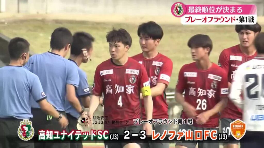 高知ユナイテッドSC レノファ山口に2対3で惜敗【高知】(2026年6月1日掲載)|RKC NEWS NNN 共有