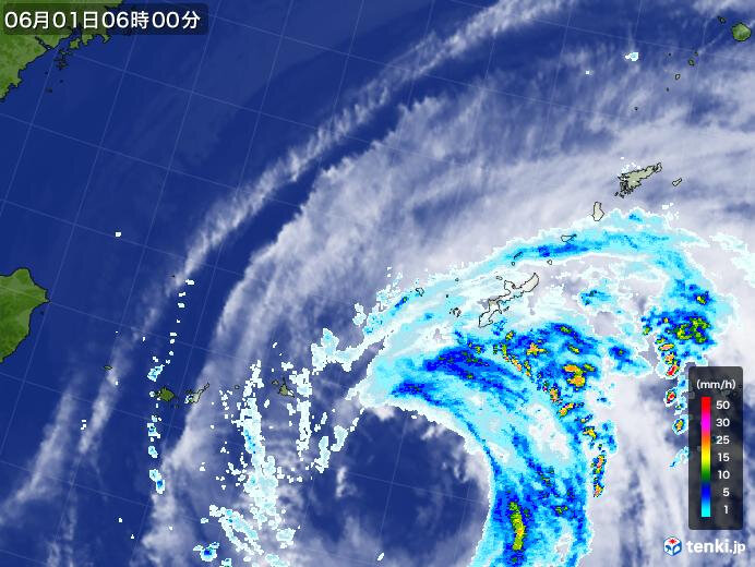 台風6号 昼前には宮古島に、夜には本島に最接近