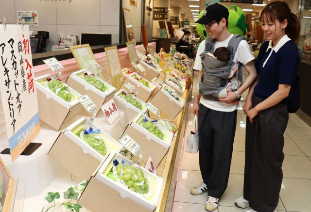 輝く夏の味覚 マスカット初入荷 岡山の百貨店 糖度、実太り良好(山陽新聞)|dメニューニュース(NTTドコモ) 輝く夏の味覚 マスカット初入荷 岡山の百貨店 糖度、実太り良好