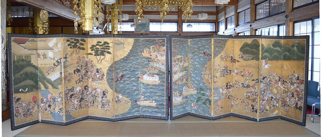 青森県内最古例の屏風「一ノ谷屋島合戦図」修繕へ／むつ - Web東奥