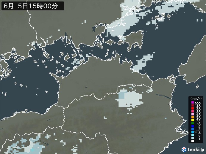 香川県の過去の雨雲レーダー(2026年06月05日) – 日本気象協会 tenki.jp 香川県の雨雲レーダー(2026年06月05日)