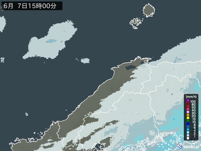 島根県の過去の雨雲レーダー(2026年06月07日) – 日本気象協会 tenki.jp 島根県の雨雲レーダー(2026年06月07日)