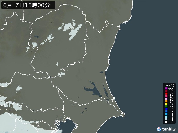 茨城県の過去の雨雲レーダー(2026年06月07日) – 日本気象協会 tenki.jp 茨城県の雨雲レーダー(2026年06月07日)