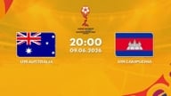 本日2026年6月9日に行われるASEAN U19トーナメントのU19オーストラリア対U19カンボジア戦の試合プレビューとライブ中継。