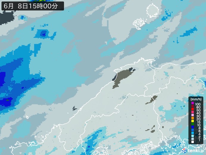 島根県の過去の雨雲レーダー(2026年06月08日) – 日本気象協会 tenki.jp 島根県の雨雲レーダー(2026年06月08日)