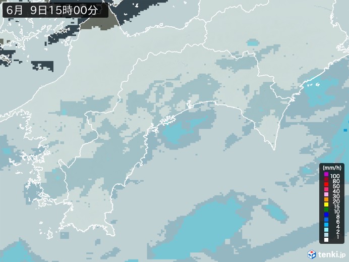 高知県の過去の雨雲レーダー(2026年06月09日) – 日本気象協会 tenki.jp 高知県の雨雲レーダー(2026年06月09日)