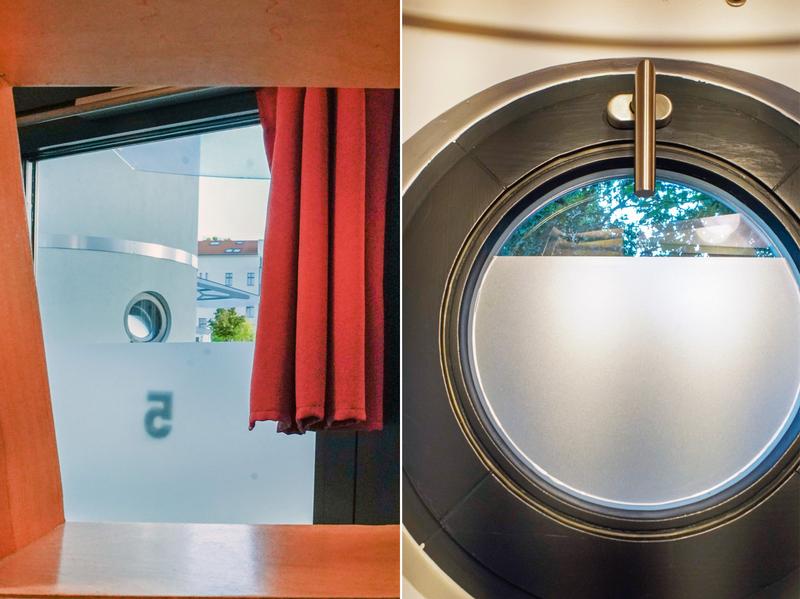 Windows in the tiny home.