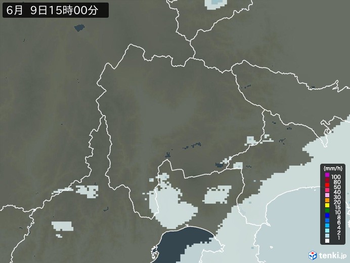 山梨県の過去の雨雲レーダー(2026年06月09日) – 日本気象協会 tenki.jp 山梨県の雨雲レーダー(2026年06月09日)