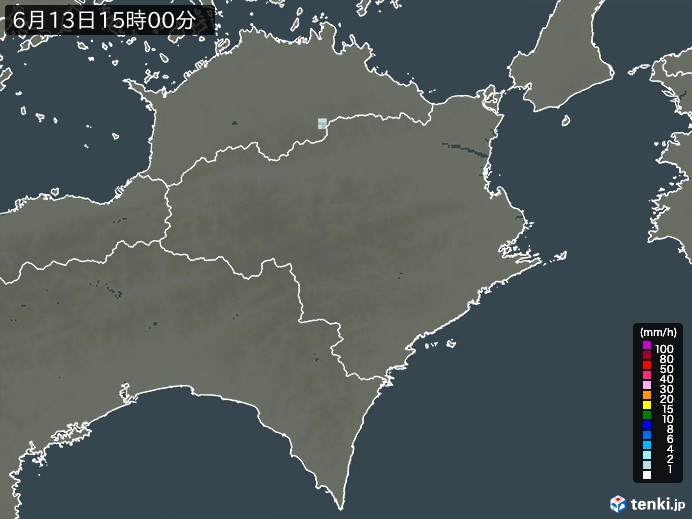 徳島県の過去の雨雲レーダー(2026年06月13日) – 日本気象協会 tenki.jp 徳島県の雨雲レーダー(2026年06月13日)