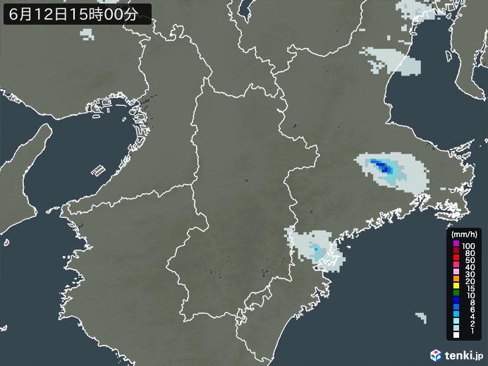 奈良県の過去の雨雲レーダー(2026年06月12日) – 日本気象協会 tenki.jp 奈良県の雨雲レーダー(2026年06月12日)