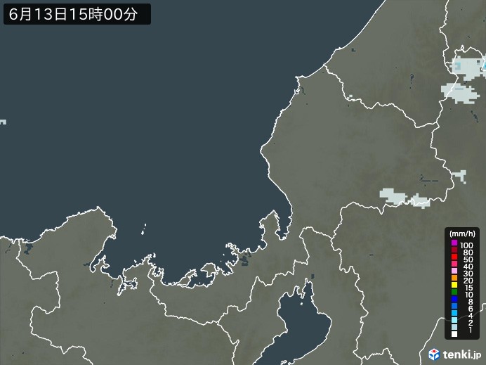 福井県の過去の雨雲レーダー(2026年06月13日) – 日本気象協会 tenki.jp 福井県の雨雲レーダー(2026年06月13日)