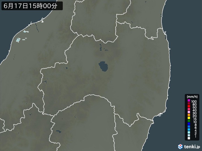 福島県の過去の雨雲レーダー(2026年06月17日) – 日本気象協会 tenki.jp 福島県の雨雲レーダー(2026年06月17日)