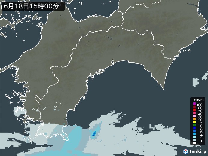 高知県の過去の雨雲レーダー(2026年06月18日) – 日本気象協会 tenki.jp 高知県の雨雲レーダー(2026年06月18日)