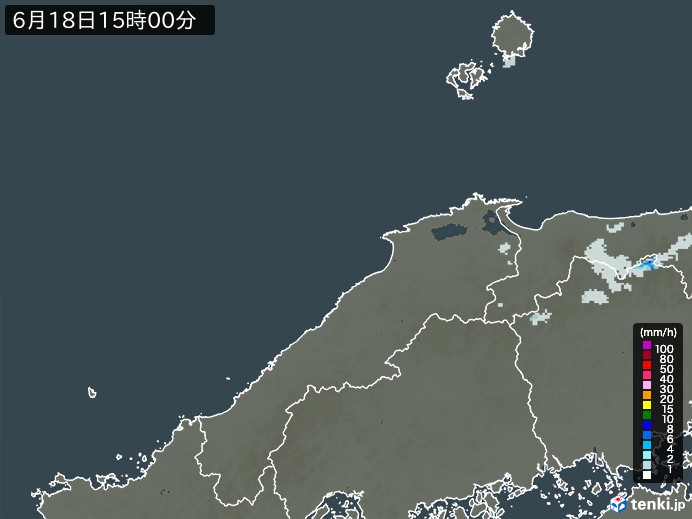 島根県の過去の雨雲レーダー(2026年06月18日) – 日本気象協会 tenki.jp 島根県の雨雲レーダー(2026年06月18日)