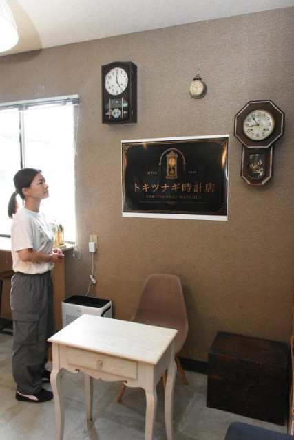 真庭・池田商店 飲食店にコーナー新設　時計修理で就労支援　鳥取・倉吉の老舗店と協業