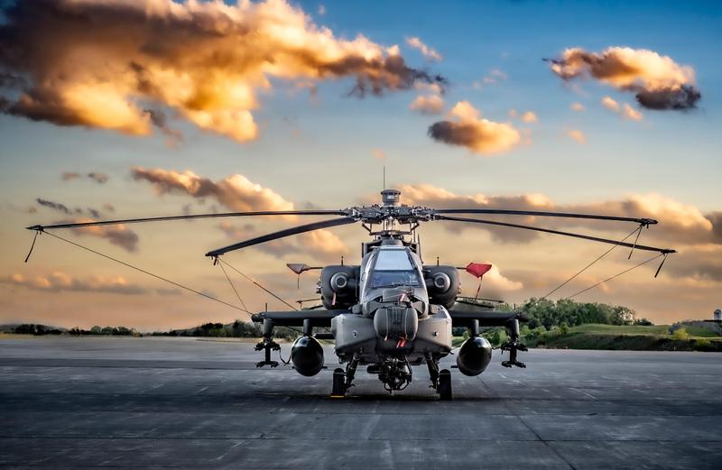 An AH-64E Apache Guardian.