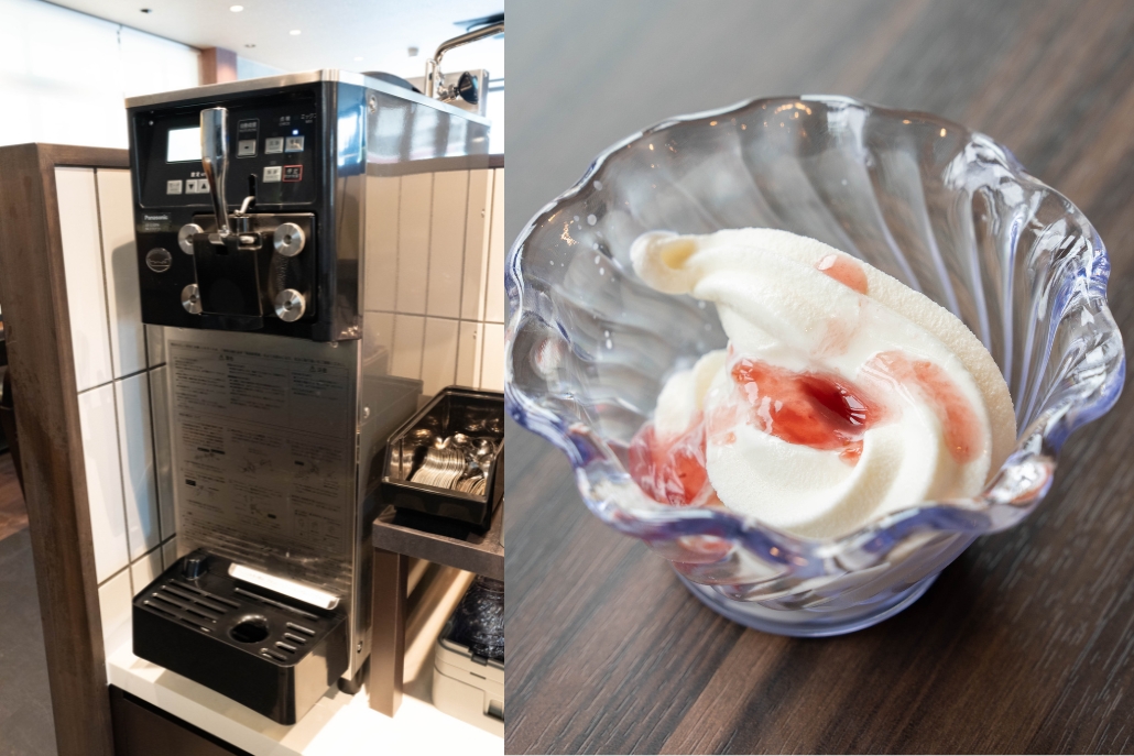 「ステーキのあさくま京都伏見店」ソフトクリームの画像
