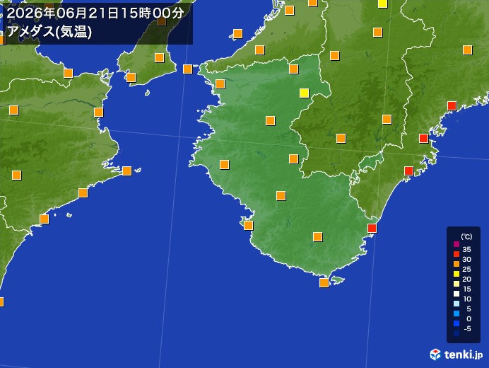 和歌山県の過去のアメダス実況(2026年06月21日)(気温) – 日本気象協会 tenki.jp 和歌山県の過去のアメダス実況(2026年06月21日)(気温) - 日本気象協会 tenki.jp