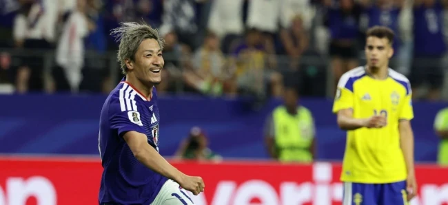 グループFの順位表では、日本が2位となっている。