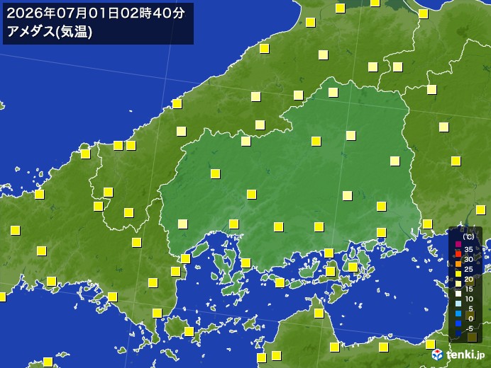 広島県の今日のアメダスの記録(07月01日) – 日本気象協会 tenki.jp 広島県の今日のアメダスの記録(07月01日) - 日本気象協会 tenki.jp
