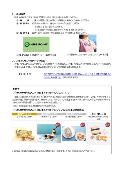 みんなが贈りたい。JR 東日本おみやげグランプリ 2026