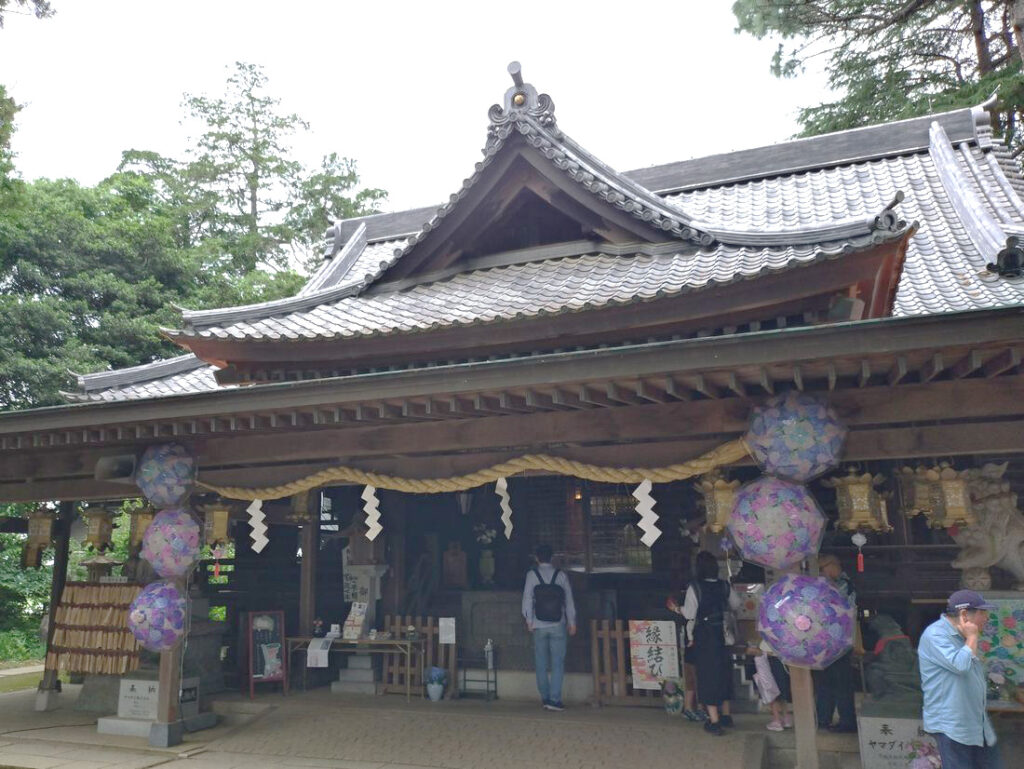 大宝八幡宮の拝殿＝下妻市大宝