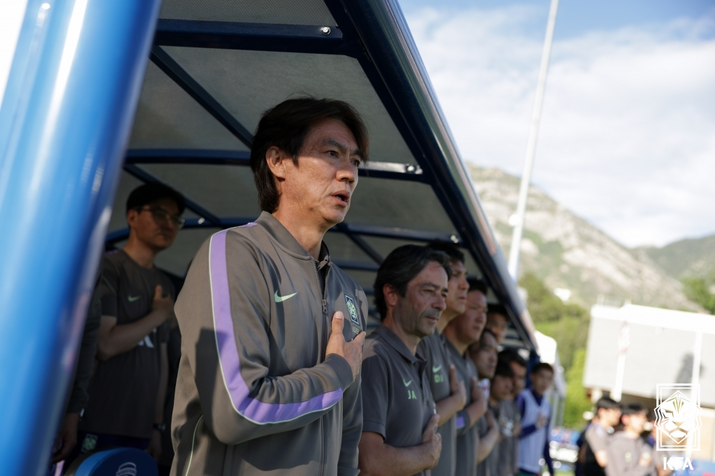 サッカー韓国代表の洪明甫（ホン·ミョンボ）監督。 /写真=大韓サッカー協会提供