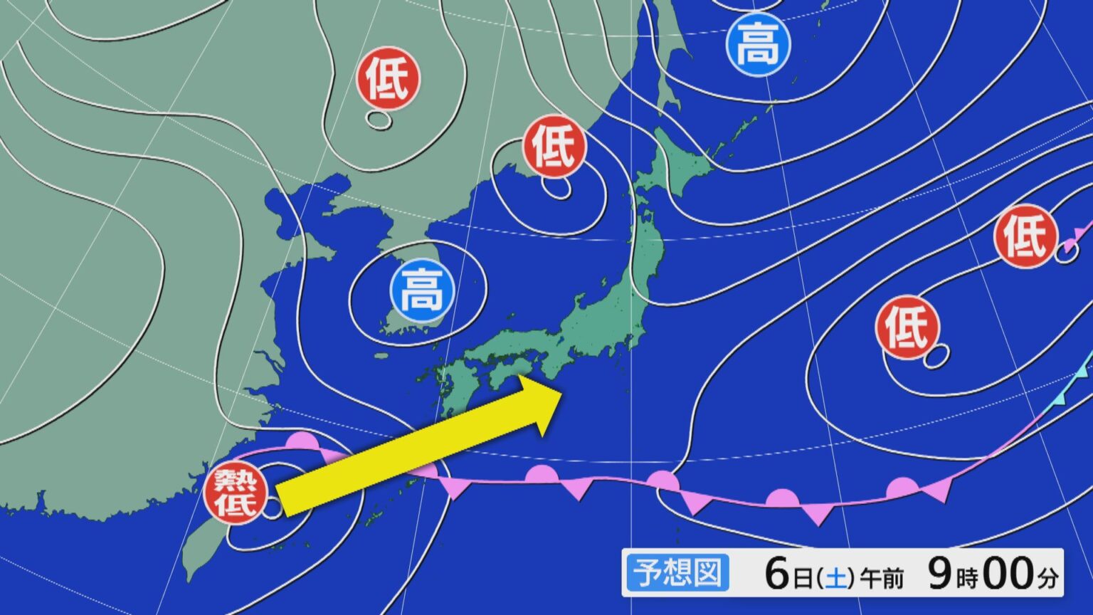 台風6号の進路にそっくり 台湾付近にある“台風のたまご” 日曜〜月曜にかけて日本を横断か 警報級大雨のおそれも 雨・風シミュレーション 熱帯低気圧（CBCテレビ）